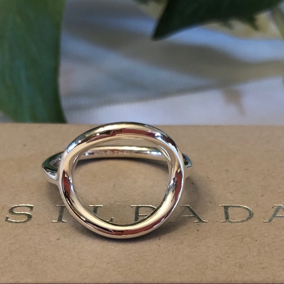 Silpada “Karma” Circle Sterling Silver Ring SZ 9 - Picture 8 of 8